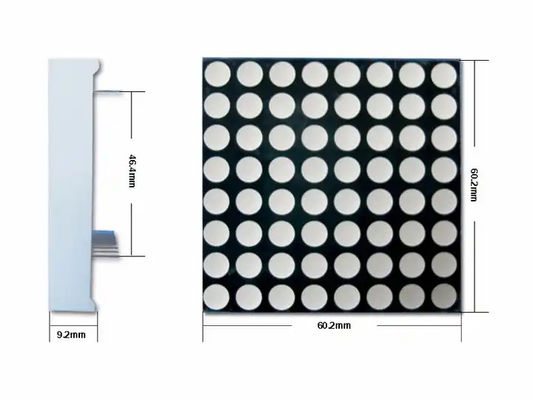 64x64mm 7 Segment LED Display 16x16 Dot Matrix Blauw Licht Voor Lift Display