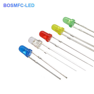 Hoge helderheid Rood 3 mm door gat LED 0.06W Warmteverlies