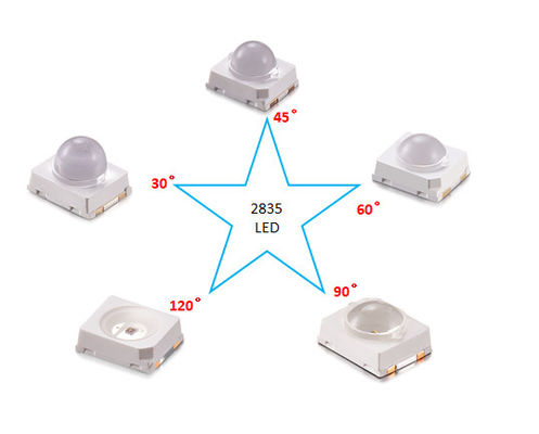 2835 IR LED Chip Diode 850nm Met 30 Graden 60 Graden Hoek Lens Voor Camera