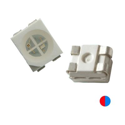 20mA Bi Color PLCC4 3528 SMD LED Chip 1,9 mm Dikte Rood &amp; Blauw Kleur 4 Pins