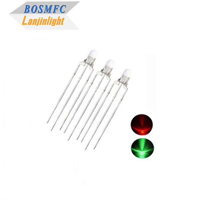 Bi-color 3mm door gat LED multifunctionele 20mA rood en groen licht