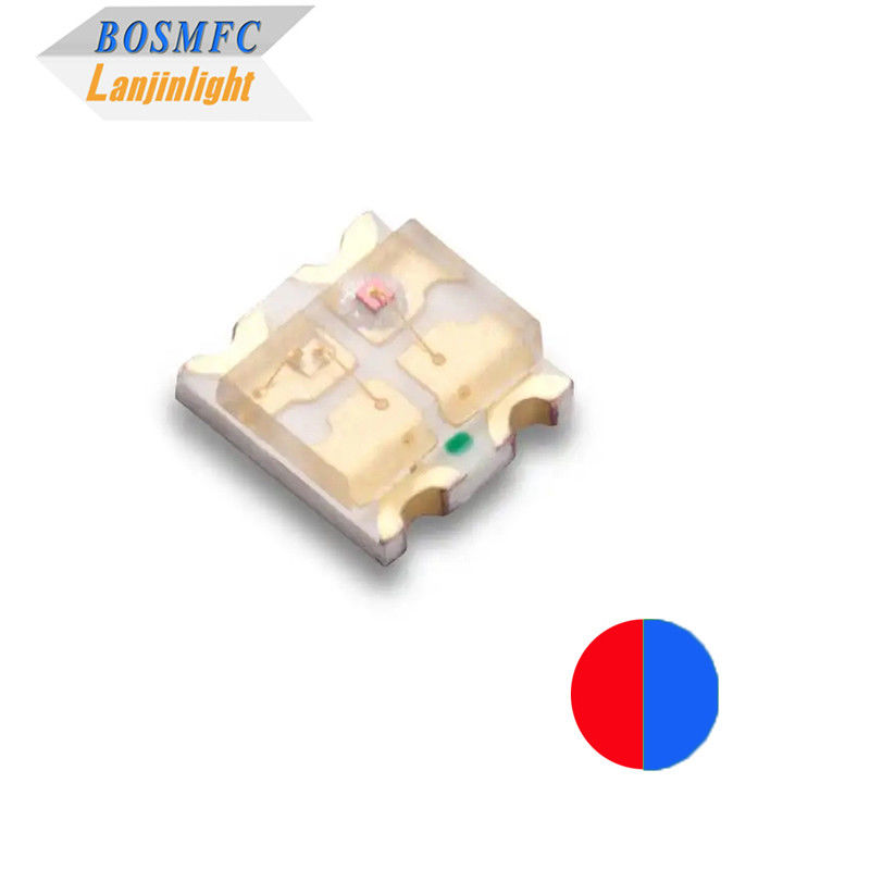 Bi-kleur 0603 SMD led rood & blauw, Multifunctionele 1615 Dubbele kleuren Chip LED