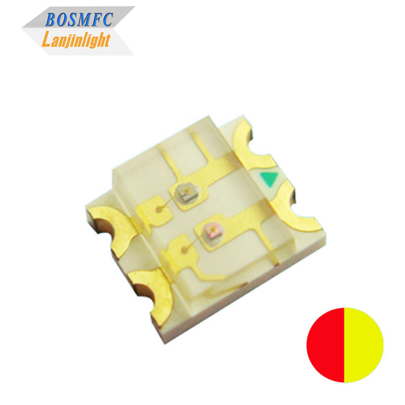 Multiscene SMD LED 1206 Rood Geel Dubbelkleur 120 Graden Bekijkhoek