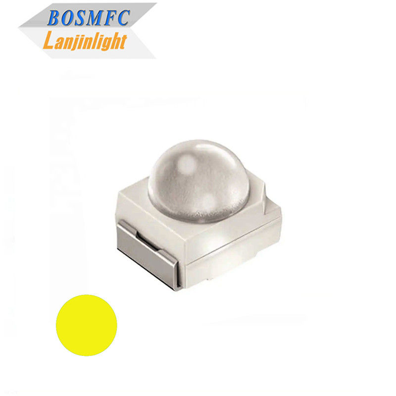 3528 SMD LED Geel licht kijkhoek 60 graden koepellens Amber led diode lamp voor verkeerslichten