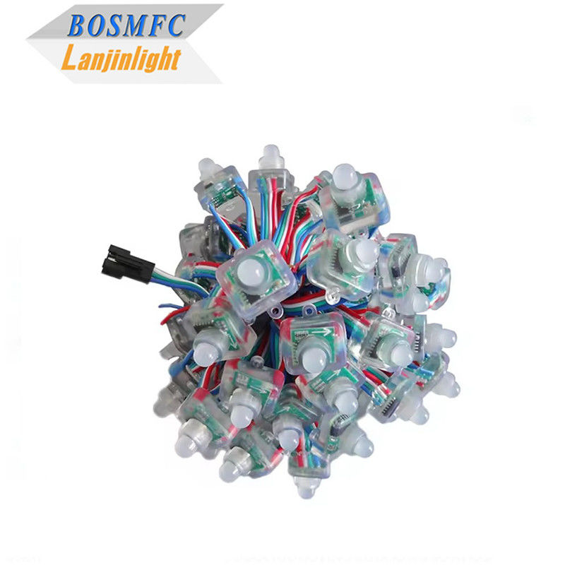 Full Color Pixel LED Lights Digitaal Vierkant WS2811 RGB Pixel Module Strijnlicht 12mm 5V 12V RGB Waterdicht Strings
