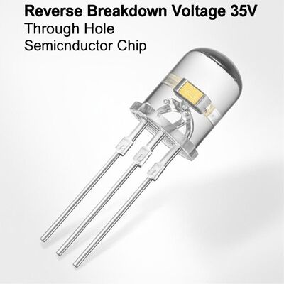 Reverse doorslagspanning 35V Through Hole LED met epoxyhars halfgeleiderchip en golflengte 6000k Gebruikt in signaalapparaten